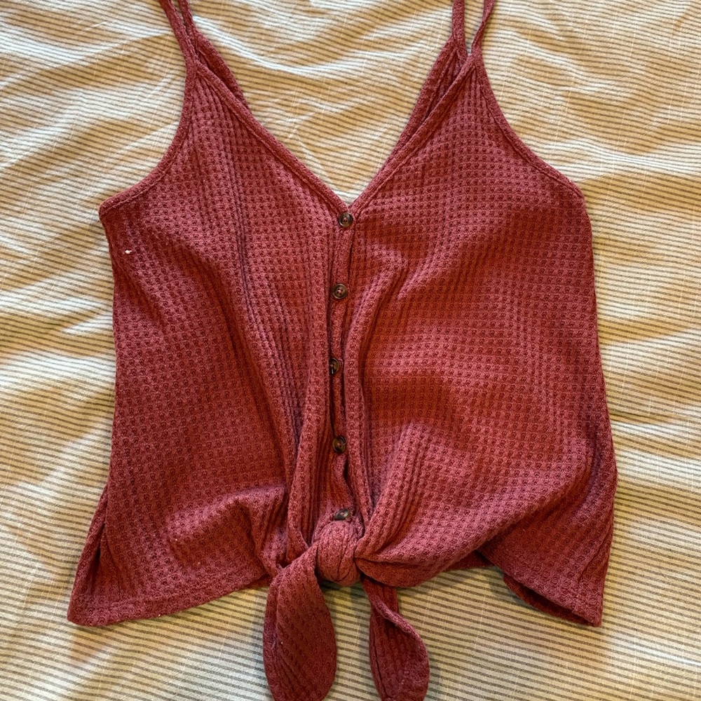 Cozy tank top with tie!